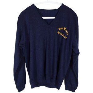 Vintage 1980s V Neck Van Buren Crusaders High School Preppy Sweater Size S